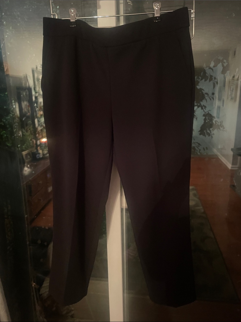 Hilary Radley Black Straight-Leg Dress Pants